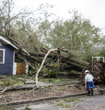 hurricane hit house