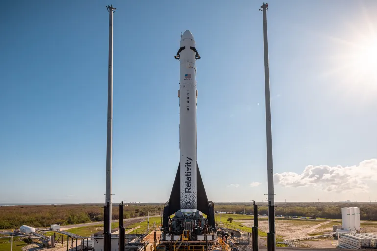 Relativity Space's rocket setup for launch