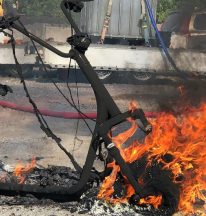 e-bike battery fire