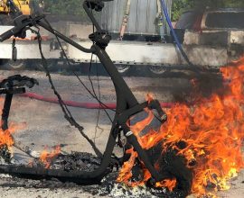 e-bike battery fire